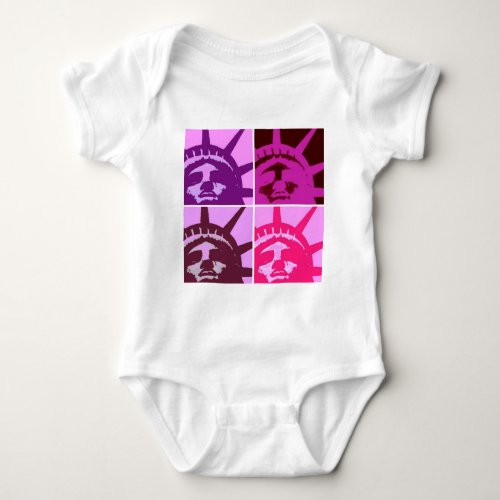 Pop Art Statue of Liberty Baby Bodysuit