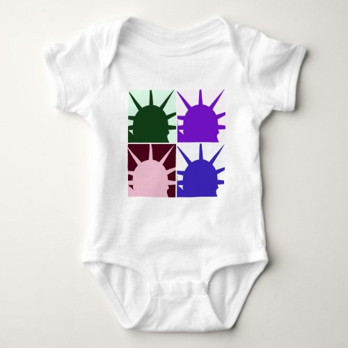 Pop Art Statue of Liberty Baby Bodysuit