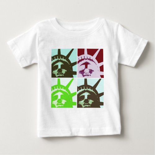 Pop Art Statue of Liberty Baby T_Shirt