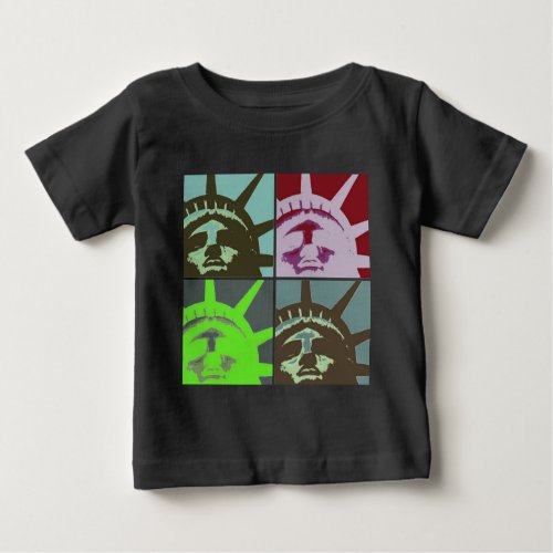 Pop Art Statue of Liberty Baby T_Shirt