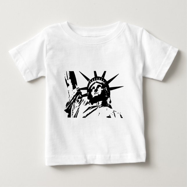 Pop Art Statue of Liberty Baby T-Shirt (Front)