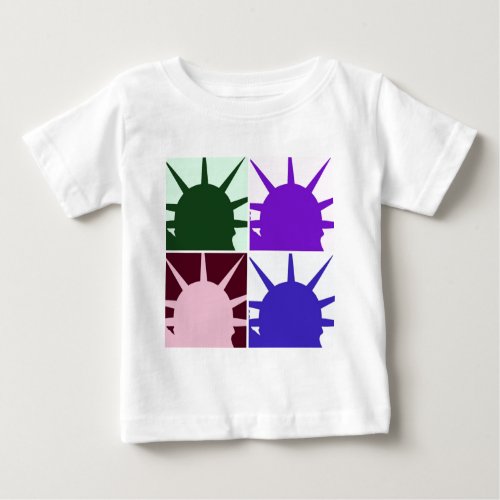 Pop Art Statue of Liberty Baby T_Shirt