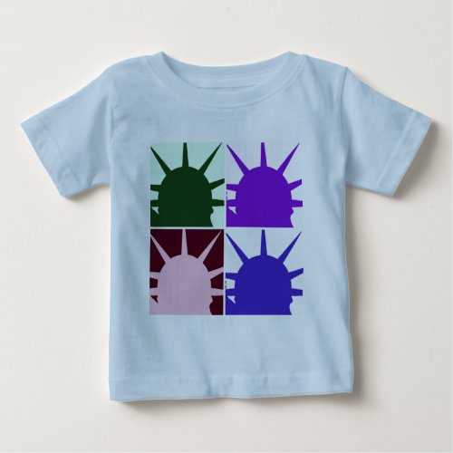 Pop Art Statue of Liberty Baby T_Shirt