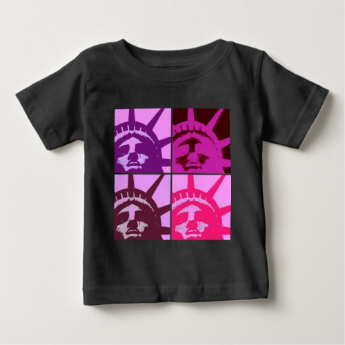 Pop Art Statue of Liberty Baby T_Shirt