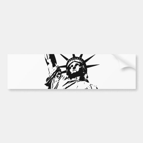 Pop Art Statue of Liberty Bumper Sticker