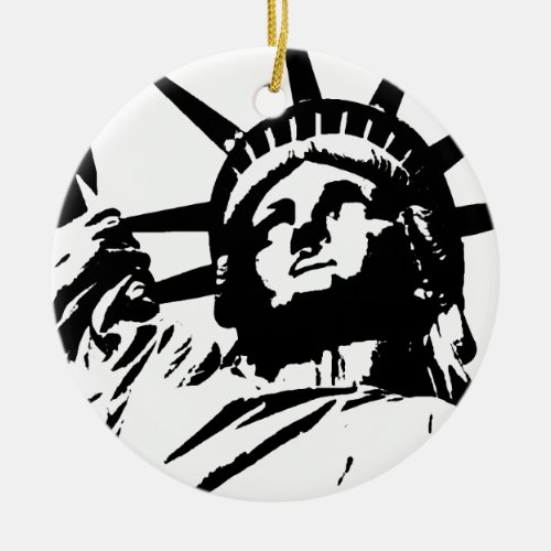 Pop Art Statue of Liberty Ceramic Ornament