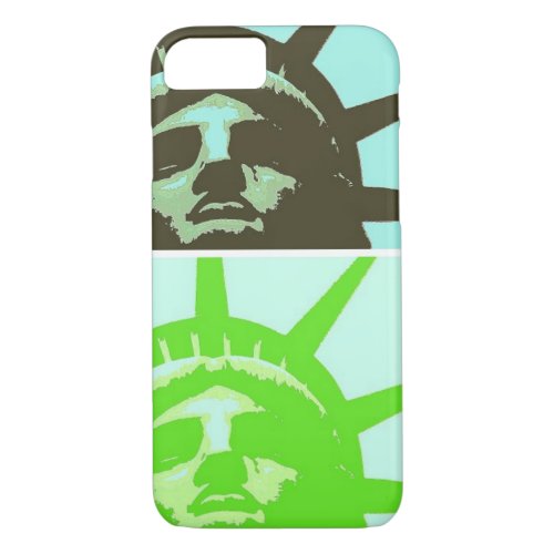 Pop Art Statue of Liberty Close Up iPhone 7 Case
