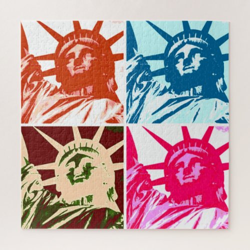 Pop Art Statue of Liberty Jigsaw Puzzle