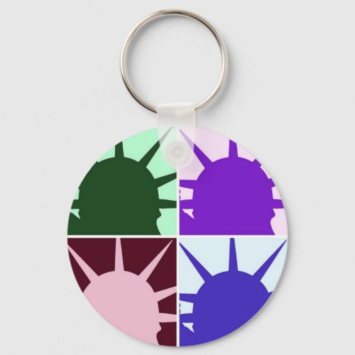 Pop Art Statue of Liberty Keychain