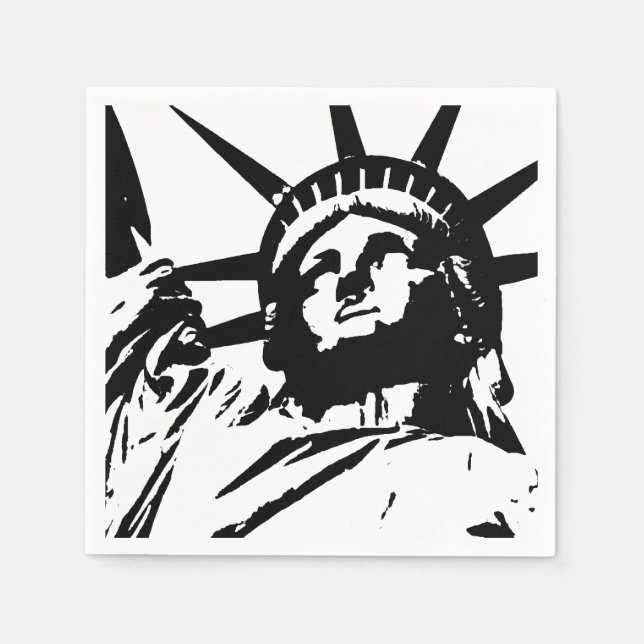 Pop Art Statue of Liberty Napkins (Front)