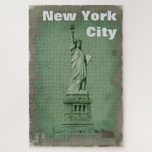 Pop Art Statue of Liberty New York City  Jigsaw Puzzle