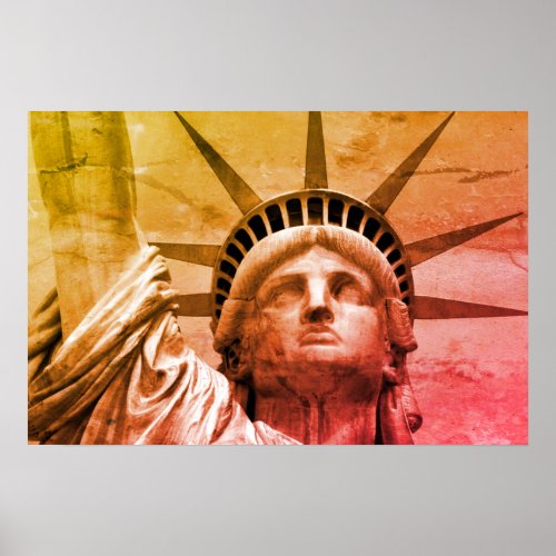 Pop Art Statue of Liberty New York Poster