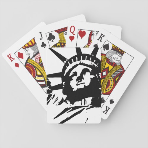 Pop Art Statue of Liberty Poker Cards