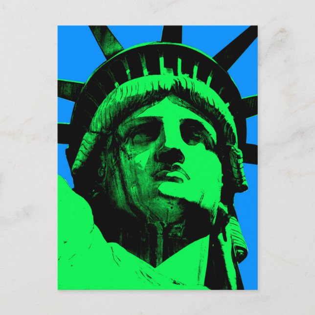 Pop Art Statue of Liberty Postcard (Front)