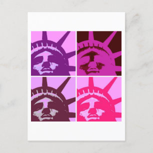 Pop Art Statue of Liberty Postcard