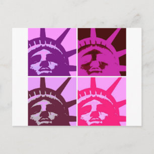Pop Art Statue of Liberty Postcard