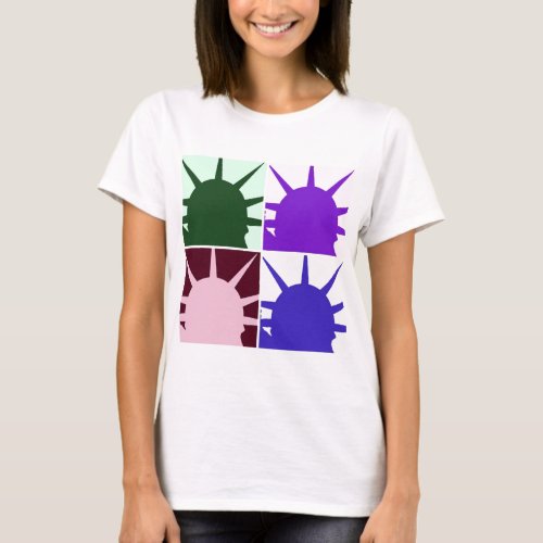 Pop Art Statue of Liberty T_Shirt