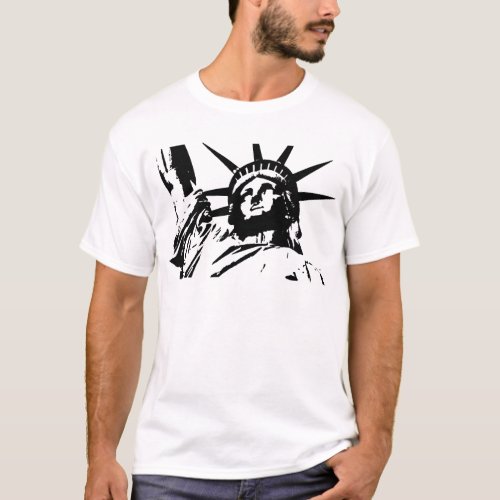 Pop Art Statue of Liberty T_Shirt