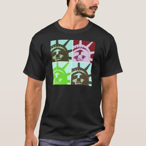 Pop Art Statue of Liberty T_Shirt