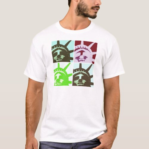 Pop Art Statue of Liberty T_Shirt