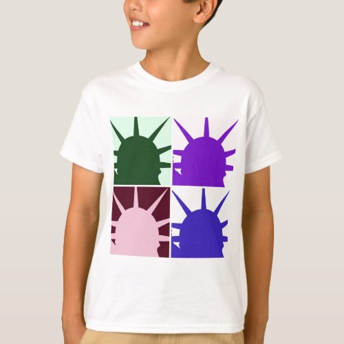 Pop Art Statue of Liberty T_Shirt