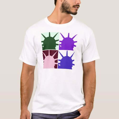 Pop Art Statue of Liberty T_Shirt