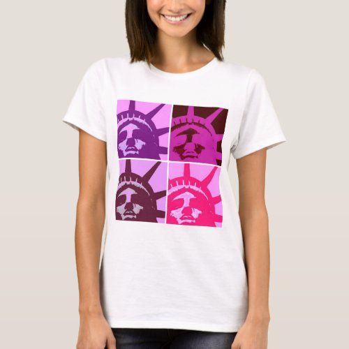 Pop Art Statue of Liberty T_Shirt