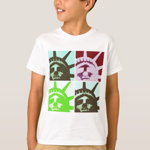 Pop Art Statue of Liberty T_Shirt