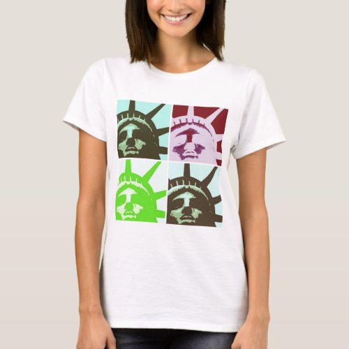 Pop Art Statue of Liberty T_Shirt