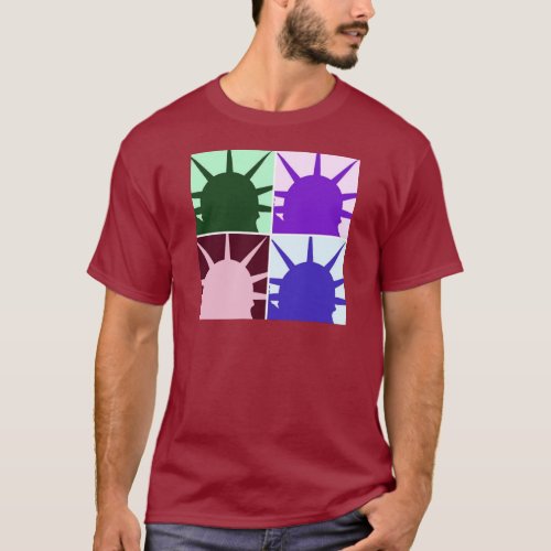 Pop Art Statue of Liberty T_Shirt