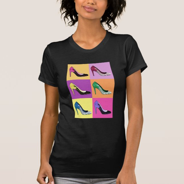 Pop Art Stiletto Pump / High Heels T-Shirt (Front)