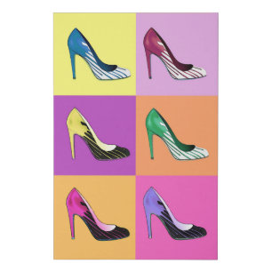 Pop Art Stiletto Pumps / Shoes / Heels Faux Canvas Print