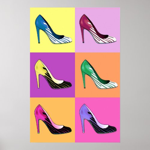 Pop Art Stiletto Pumps  Shoes  Heels Poster