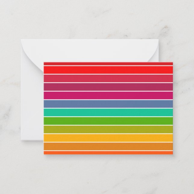 Pop Art Stripes Note Card (Front)