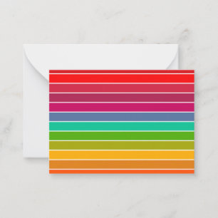 Pop Art Stripes Note Card