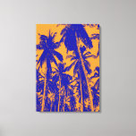 Pop-Art Style Palm Trees in Blue and Orange Canvas Print<br><div class="desc">Pop-Art Style Palm Trees image in Blue and Orange</div>
