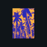 Pop-Art Style Palm Trees in Blue and Orange Canvas Print<br><div class="desc">Pop-Art Style Palm Trees image in Blue and Orange</div>