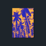 Pop-Art Style Palm Trees in Blue and Orange Canvas Print<br><div class="desc">Pop-Art Style Palm Trees image in Blue and Orange</div>