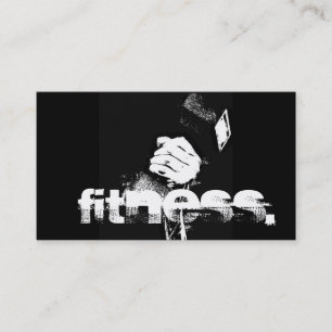 Pop Art Style Personal Trainer Black Business Card