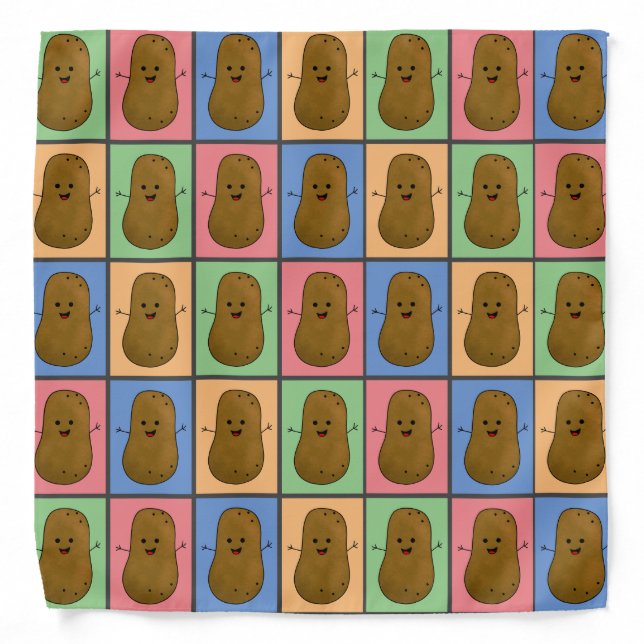 Pop Art Style Potato  Bandana (Front)