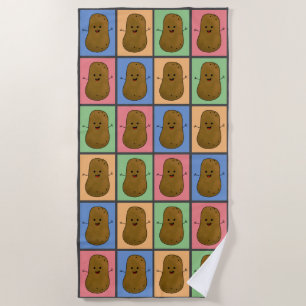 Pop Art Style Potato Beach Towel