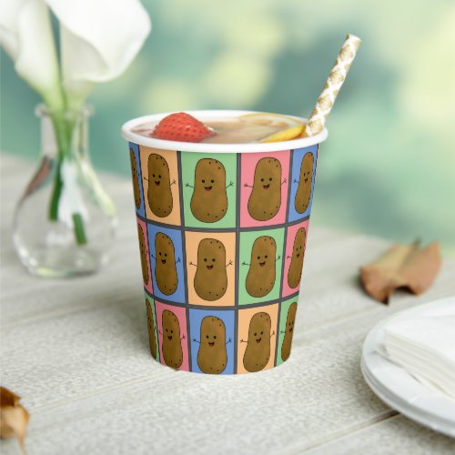 Pop Art Style Potato Paper Cups