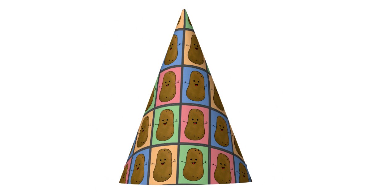 Pop Art Style Potato Party Hat | Zazzle