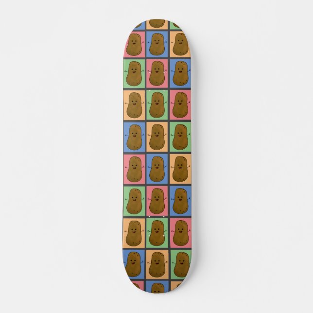 Pop Art Style Potato  Skateboard (Front)