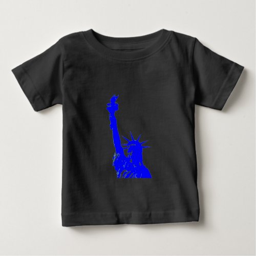 Pop Art Style Statue of Liberty Baby T_Shirt