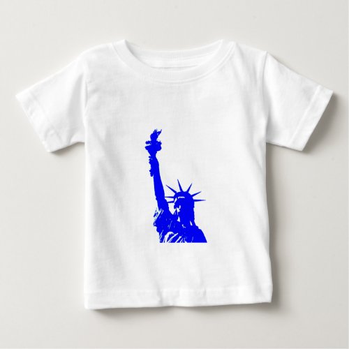 Pop Art Style Statue of Liberty Baby T_Shirt