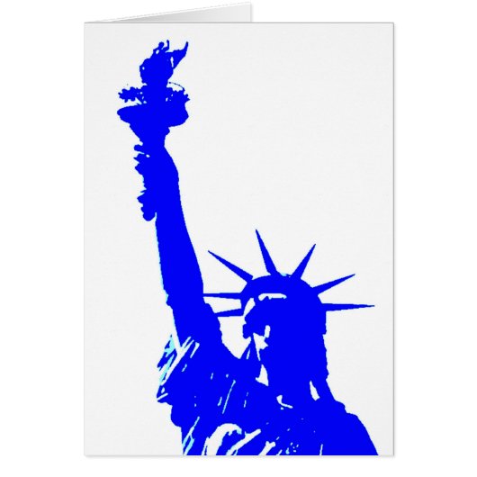 Pop Art Style Statue of Liberty Cards (Front)