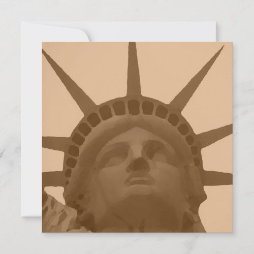 Pop Art Style Statue of Liberty Invitation