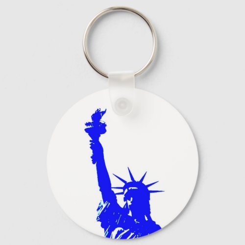 Pop Art Style Statue of Liberty Keychain