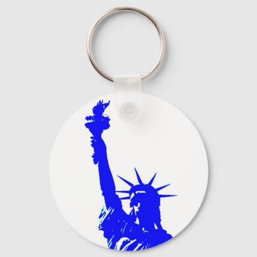 Pop Art Style Statue of Liberty Keychain